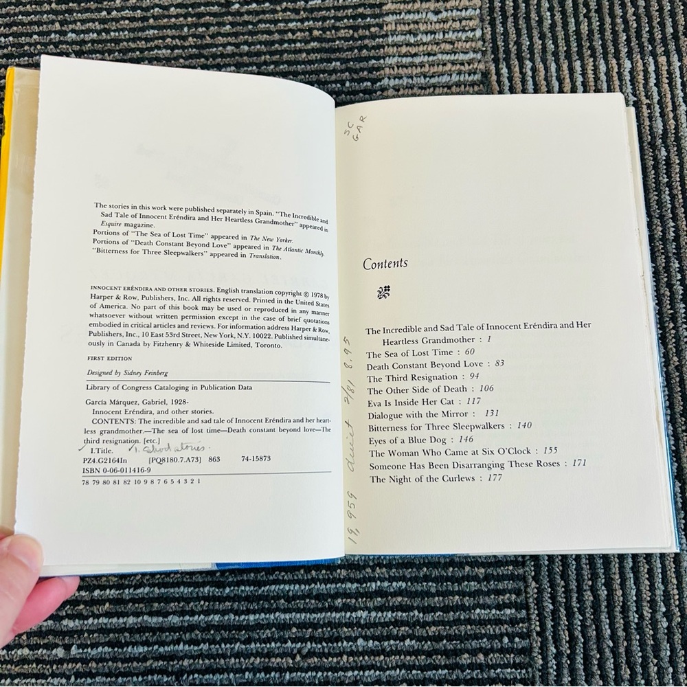 Innocent Erendira Gabriel Garcia Marquez First Ex-Library Polyester Hardcover DJ - Picture 4 of 10